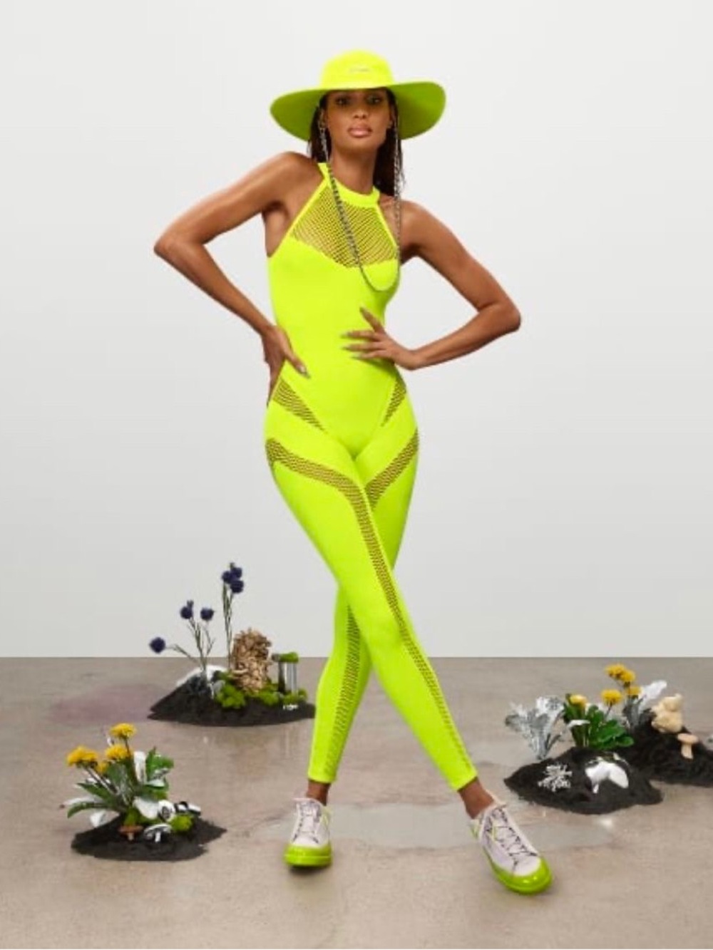 As-is Adidas x Ivy Park Solar Yellow Jumpsuit size Small